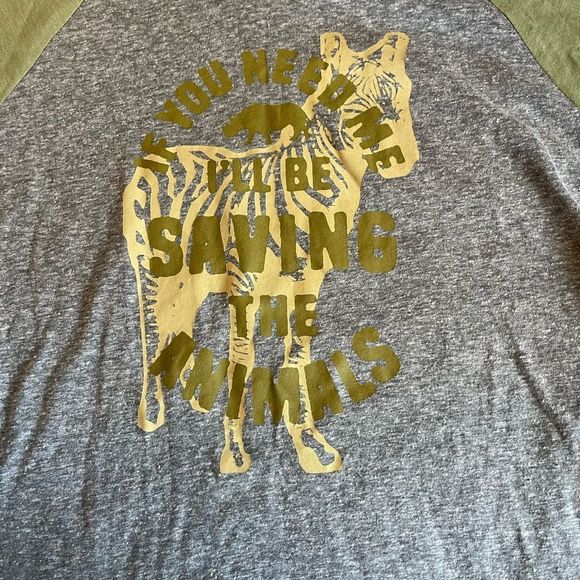 If You Need Me I’ll Be Saving Animals Tee Large - Picture 4 of 7